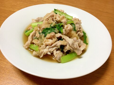 豚肉と小松菜のみぞれ煮